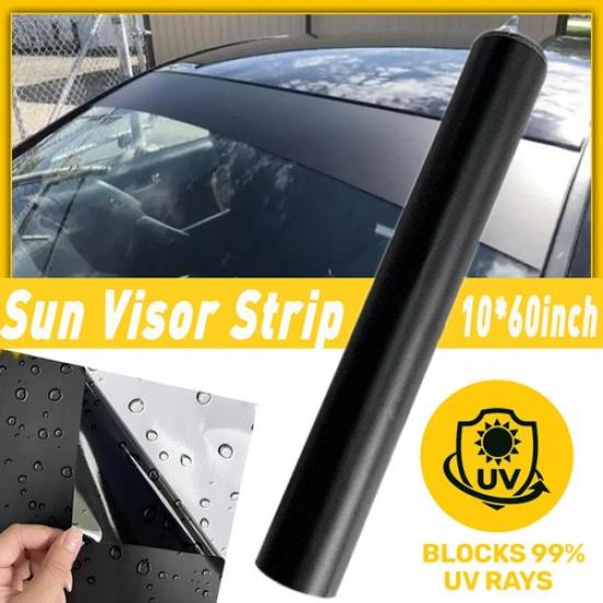 Sun Visor Strip Premium Vinyl Decal PVC Windshield Cast Banner Film 10*60Inch