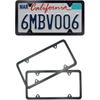 Indeed BUY License Plate Frames Black, 2 Pcs 4 Holes Car Licenses Plate Covers Stainless Steel Holders Frame For Plates With Screw Caps.