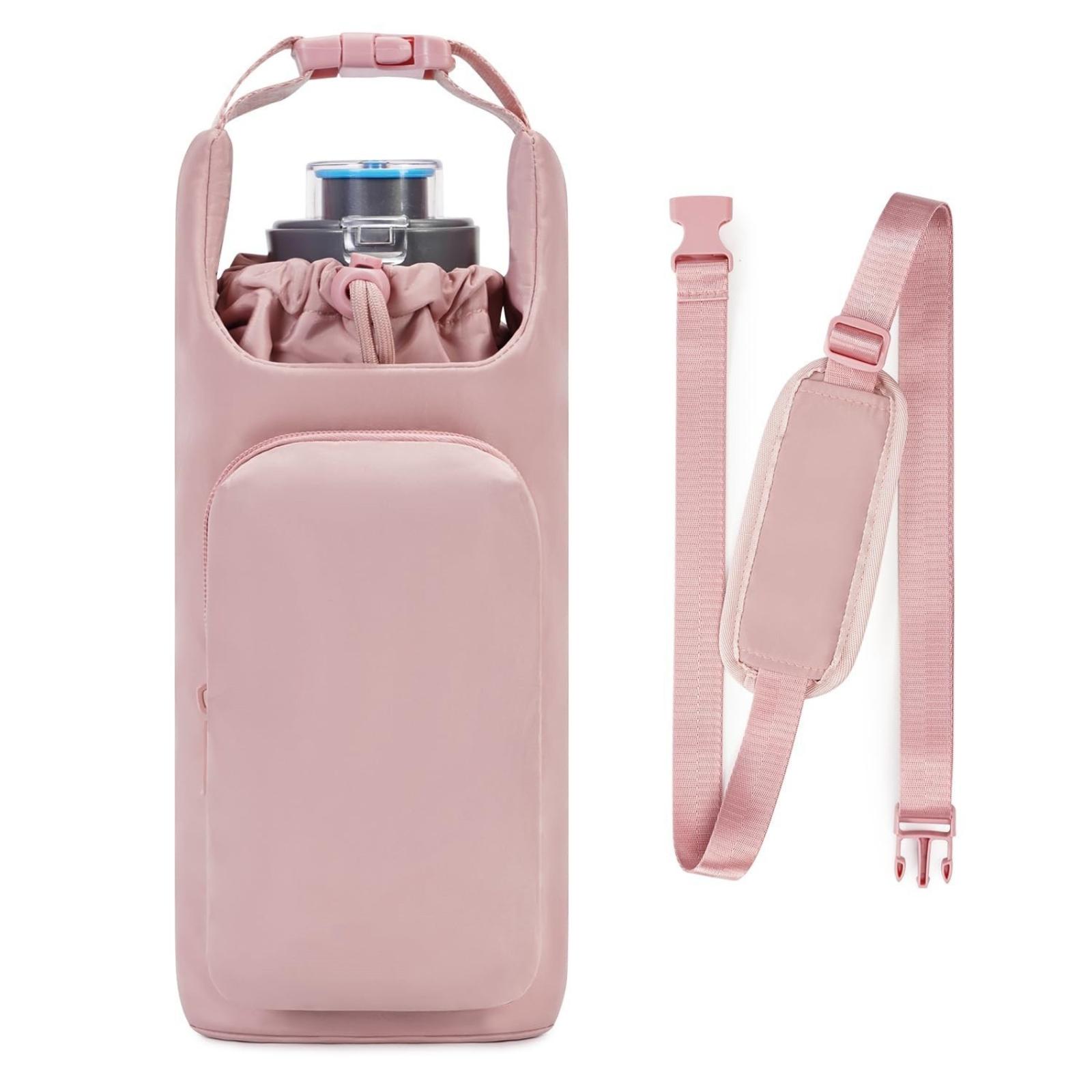 

Outdoor Sports Water Bottle Sleeve, Insulated Cup Sleeve, Portable Insulated Cup Protector With Handle Strap. One Size рожевий