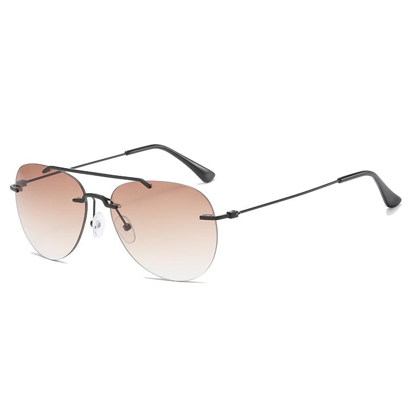 

MODFANS Sunglasses Presbyopia Men s Distance And Near Dual-use Double Light Presbyopia Glasses Rimless Sun Glasses UV Protection 100