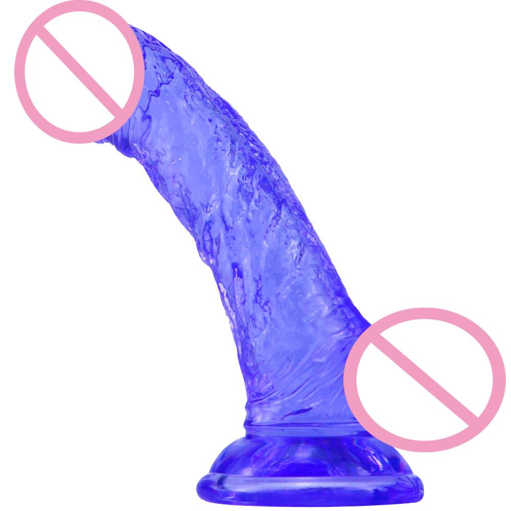 New Mini Dildo Simulation Transparent Crystal Anal Plug Male and Female Masturbation Device
