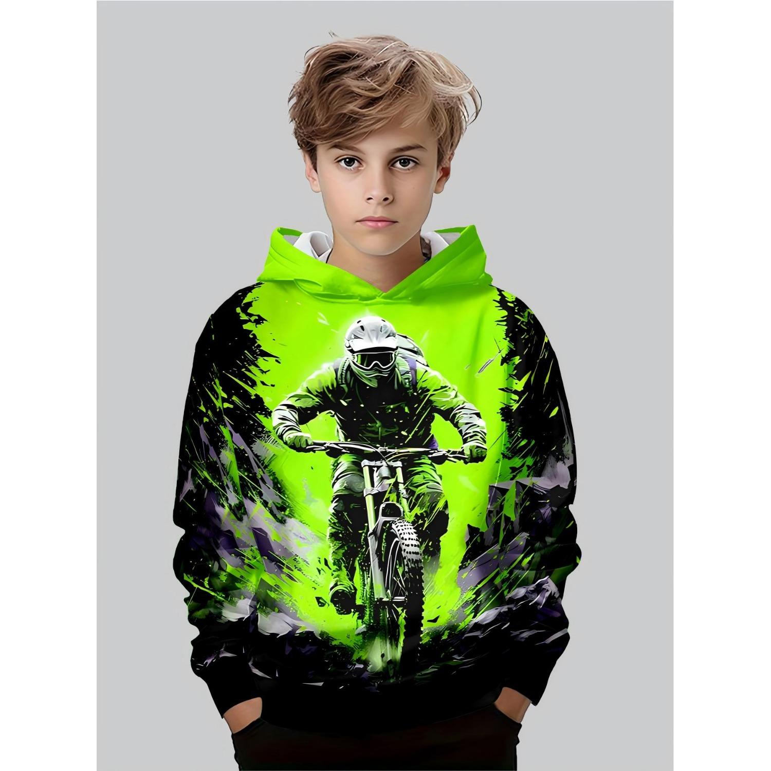 

Новое аниме худи, 3D мультяшная детская одежда для мальчиков и девочек, осенняя одежда с длинным рукавом, подходит для детей в возрасте 5-14 лет 13-14Y