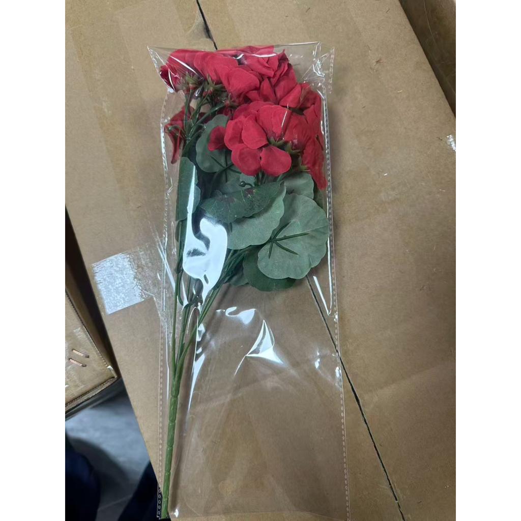 Faux Begonia Flowers 5 Branches 8 Artificial Plant for Home Decor