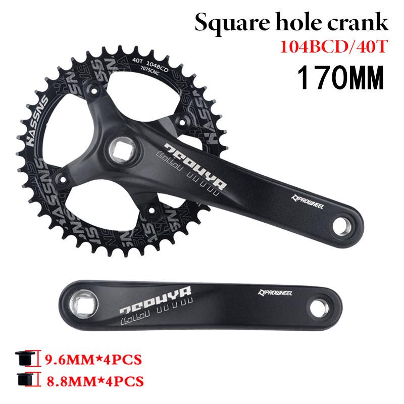 Guarnitura Prowheel Haomeng per Mountain Bike 104BCD 9/10/11 Velocità, Corona 32-38T