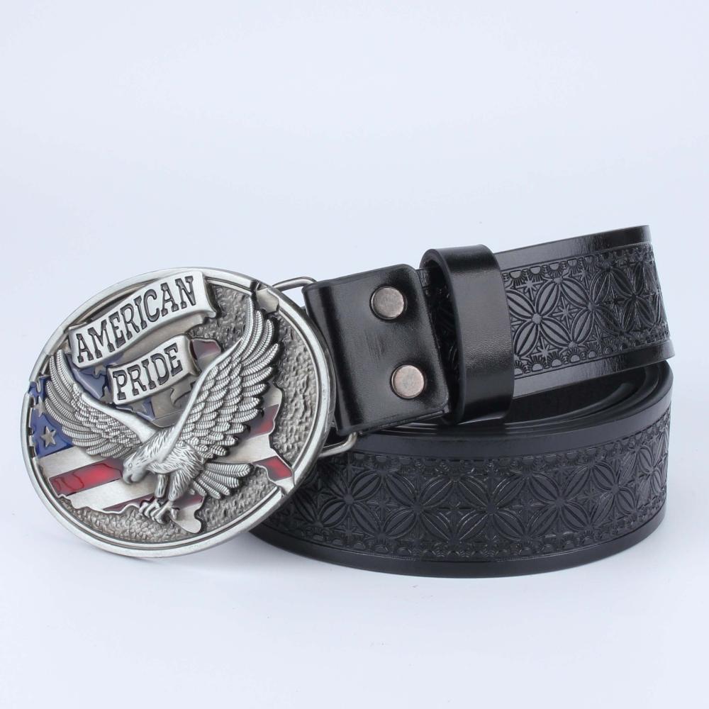 Fibbia decorativa per cintura a forma di aquila Moda europea e americana Cintura in denim Hip-hop Fibbia a piastra retrò Cintura