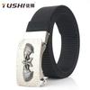 3.5 Personalized Men's Casual Belt Antique Automatic Buckle Nylon