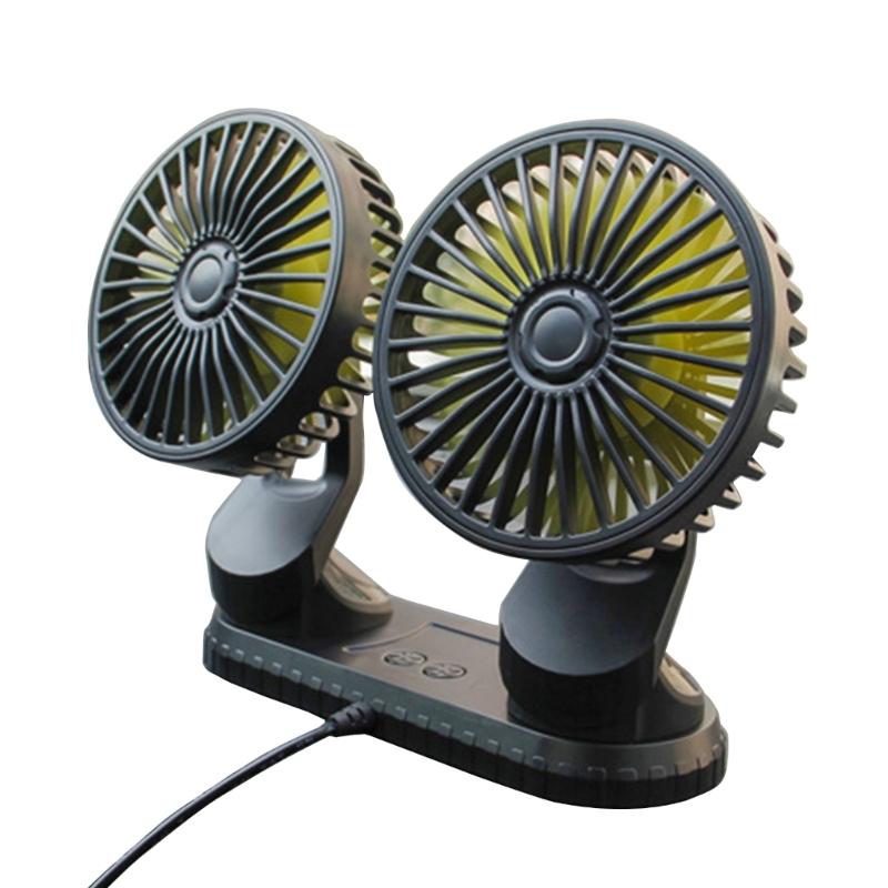 

Universal Cooling Fan for Dashboard Home Outdoor Vehicle Desktop Fans Low Noise 360° Rotatable DualFan Car SUV RVs Truck