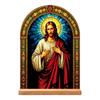 Easter Sacred Heart Tabletop Decoration Faux Glass Acrylic Display for Home Shelf Decor