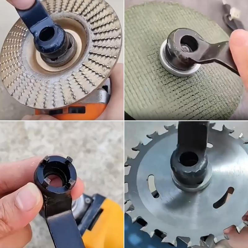 Hardness Tool Four-claw Angle Grinder Thickened Plate Angle Grinder Hand Adjustment Wrench Accessories Removal Wrench