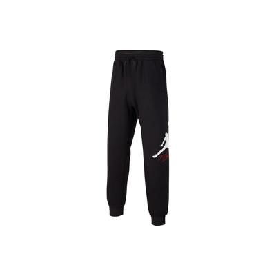 MJ Baseline Lace-Up Side Print Fleece Casual Knit Sports Pants Kids Pants Black FZ6362-010