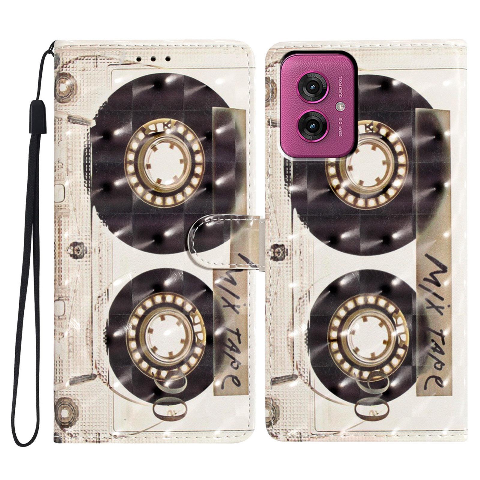 

For Motorola Moto G55 5G Case PU Leather Wallet Phone Cover 3D Pattern Printing G