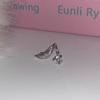 1pcs Silver Ear Bone Nail Earring for Women Stylish Wing Jewelry with Zircon