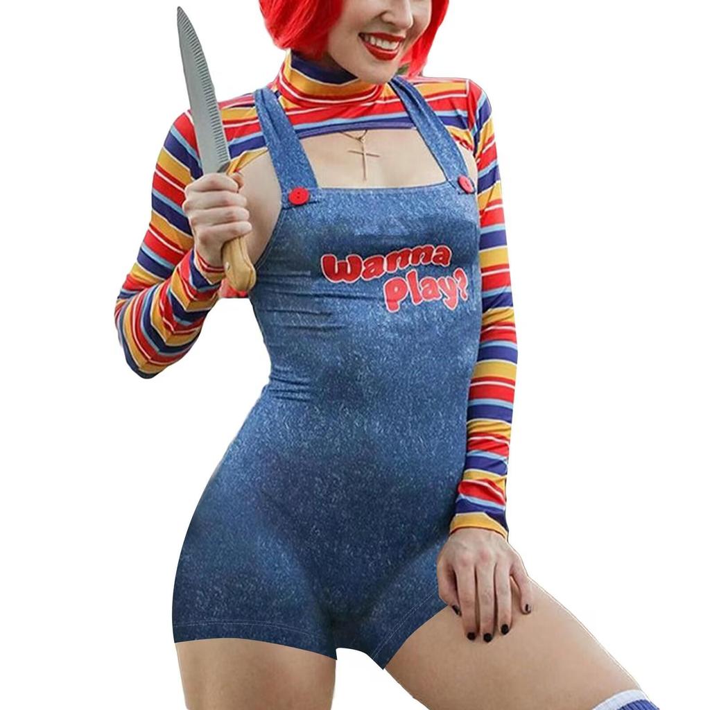 New Sexy Halloween Women's Printed Sportswear Two-Piece Set
