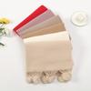 Hot-selling New Solid-color Hairball Imitation Cashmere Scarf In Autumn and Winter, Versatile Fashionable Velvet Thickened Fringed Warm Scarf