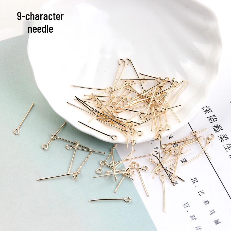 DIY Gold & Silver 9-Pin Earring Components for Jewelry Making