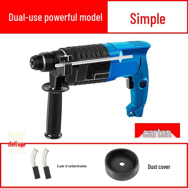 Multifunctional Lightweight High-Power Electric Hammer, Pick, and Drill for Household and Industrial Grade Concrete Impact.