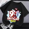 New Short Sleeve Marvels SpiderUnisex Kids Tshirt Number 19 Cartoon Figure Printed Tshirt Birthday Party Wears 100Cotton Tee