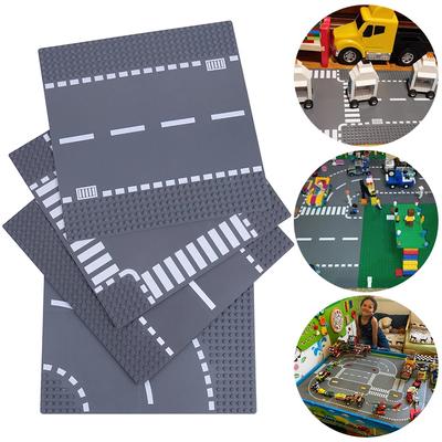 1 szt. Płyta bazowa ulica miejska Klasyczna płyta bazowa z klocków do budowania Klocki do budowania dla dzieci DIY Montaż Zabawka Kontrukcja Widok ulicy