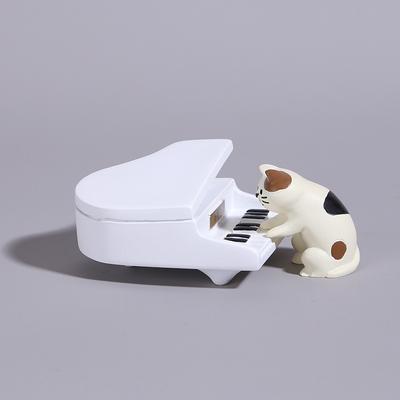 Cute Cartoon Playing The Piano Resin Craft, Desktop Ornament, Decorative Gift