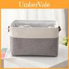 Cotton Linen Eva Thick Collapsible Storage Basket With Handles For Bedroom And Living Room Organization