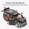 Scale 1:24 Vellfire Carmy Model Car Toy Metal Diecast Music Light Pull Back Models Toys Doors Opened Vehicle Kids Ornaments Gift