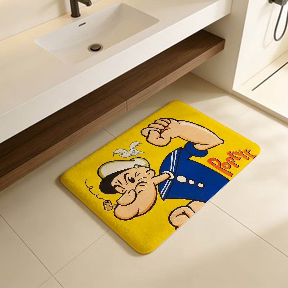 Animation P-Popeye T-The S-Sailor Kitchen Mat Kids Room Bedroom Decoration Balcony Anti-Slip Doormat Living Room Alfombra
