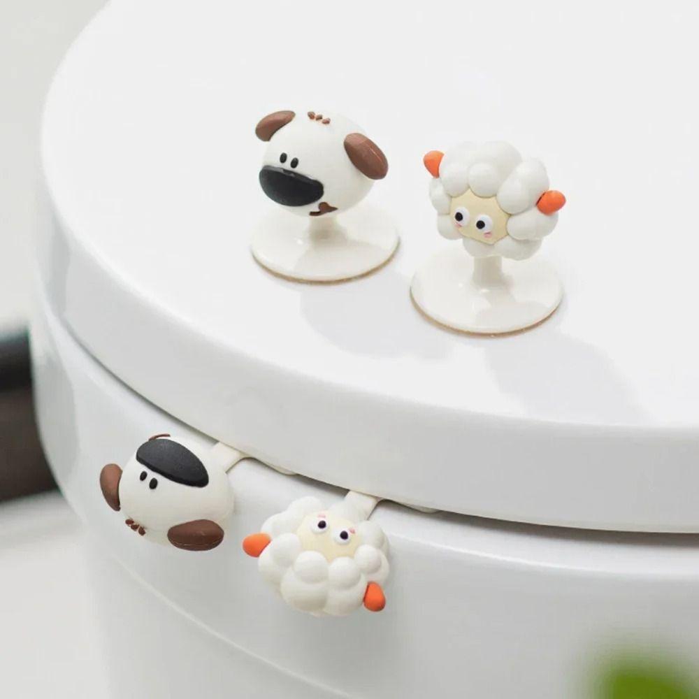 Easy Installation Cartoon Lamb Cabinet Handles No-Drill Drawer Knobs  Kids' Room Furniture