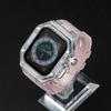 Silicone Strap+ Transparent Case for Apple Watch ultra2 49mm 44mm 45mm Sport Band Bezel for iwatch series 9 8 7 SE 6 5 4 Mod Kit