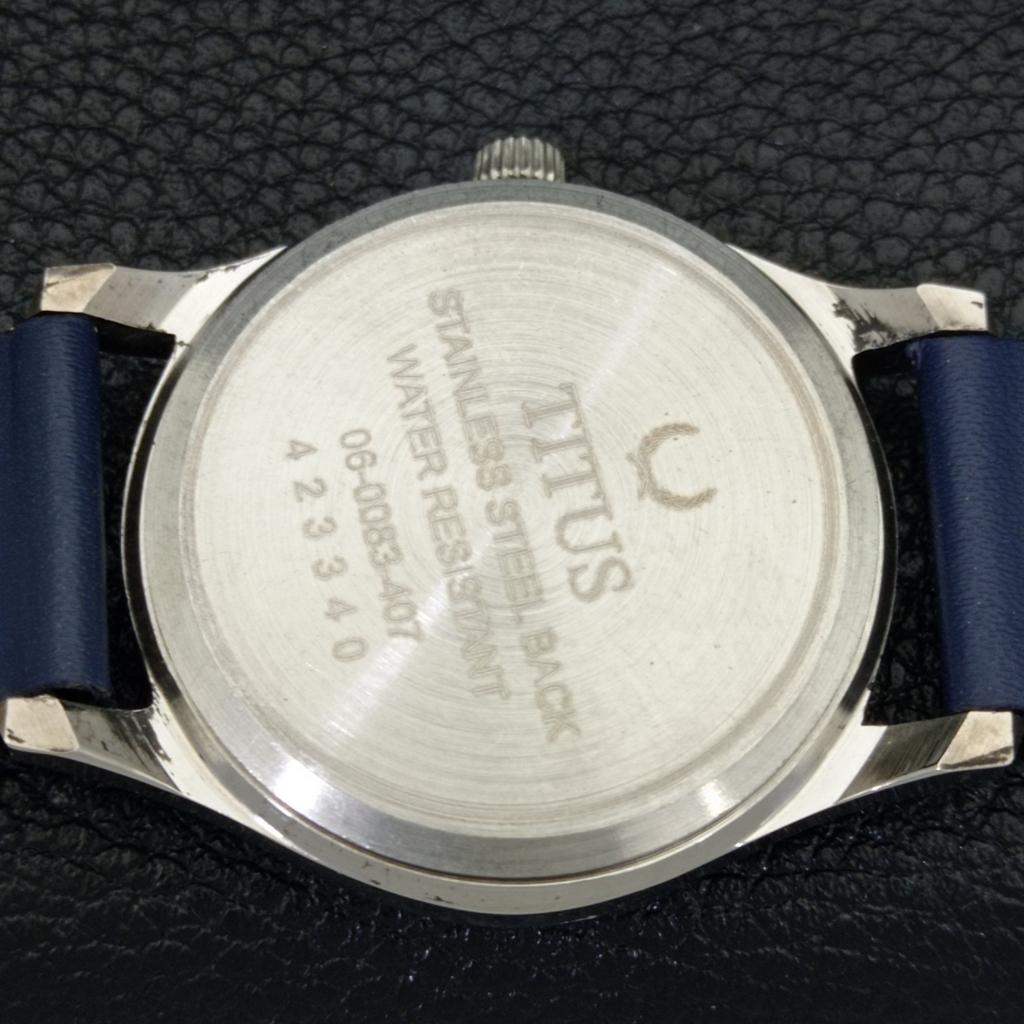 SWISS VINTAGE TITUS HAND-WINDING MENS REFURBISHED SKY BLUE DIAL WATCH A500065-2 R151a-a500065