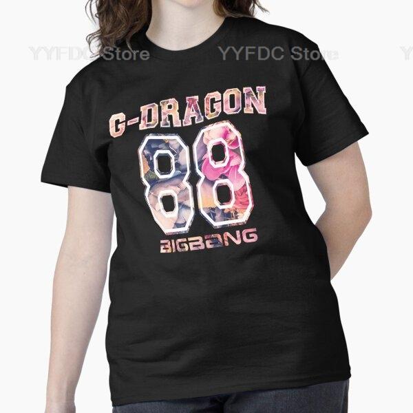 BIGBANG G Dragon Ubermensch T Shirt Women Summer Cotton Short Sleeve T-shirt Kpop G-dragon Übermensch Letter Print Tee Tops