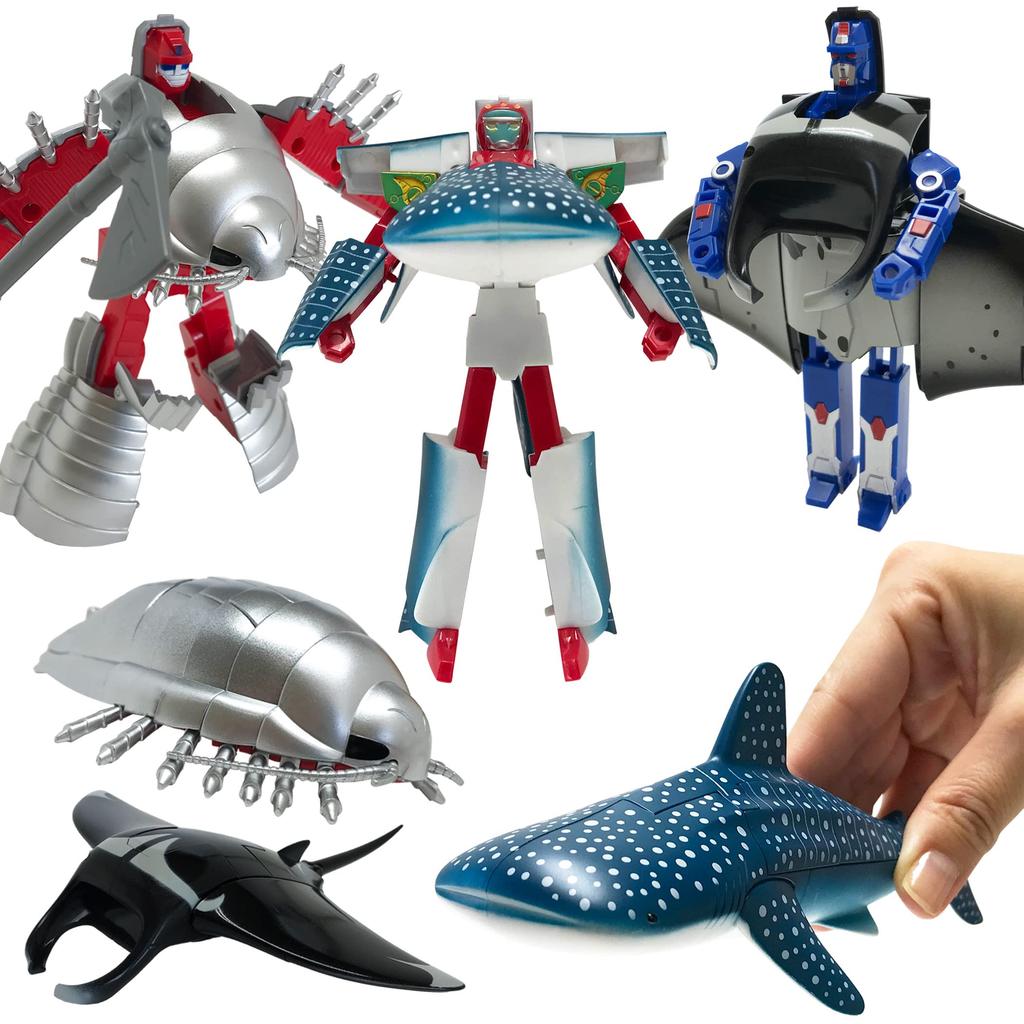 Cool Transforming Sea Creatures, Robot Sea Creatures, Transforming Robots, 3D Puzzle, Robot Toys (Set of 3 B)