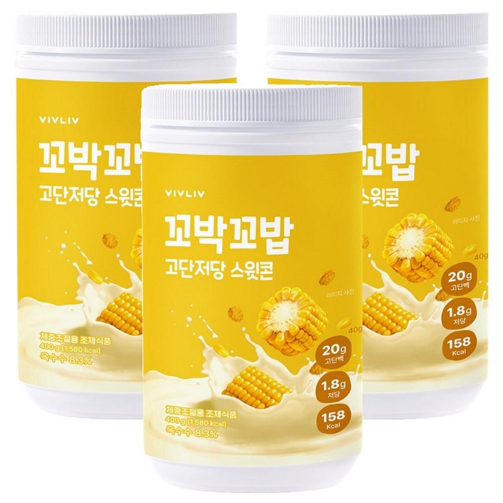 Kkobakkkobap High-Protein, Low-Sugar Protein Shake Sweet Corn Large 400g 3 pcs Ingredients: may be subject to change at the | 400g 3 pcs