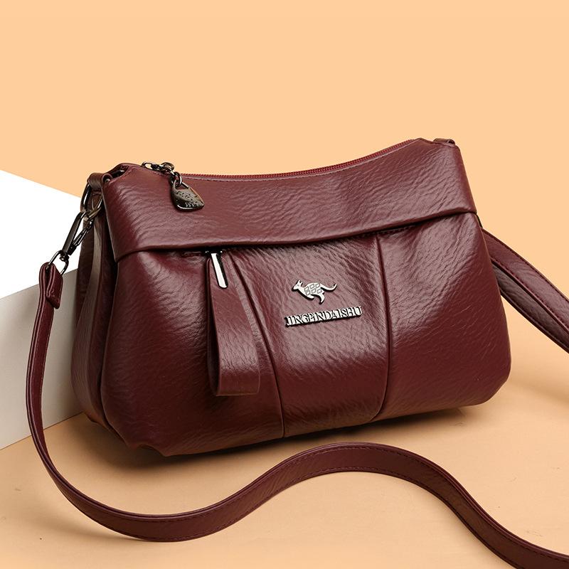 Módní velkokapacitní taška přes jedno rameno z měkké kůže Praktická crossbody taška pro ženy na dojíždění Podpažní taška