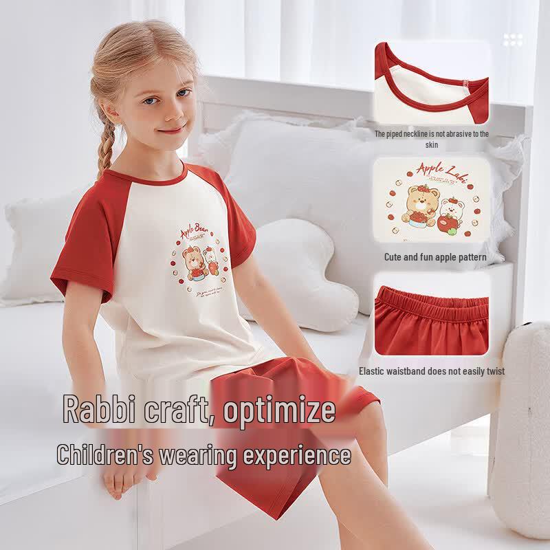 Labi Kids' Summer Short Sleeve Home Wear & Pajama Set