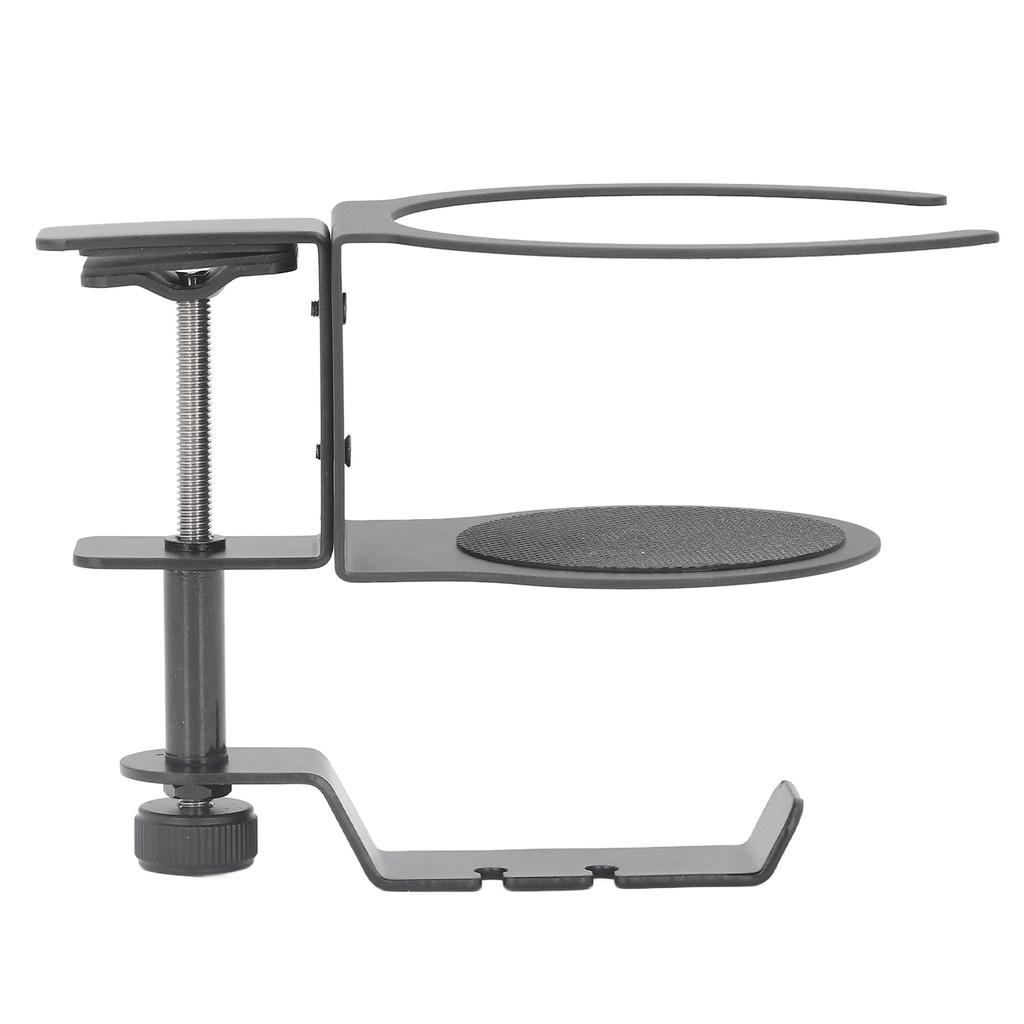 Headphone Stand Cup Holder Universal 2 In 1 360 Degree Rotate Headset Hanger Water Cup Holder for