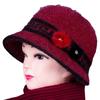 Middle Aged Elderly Winter Mothers Knitted Hats Warm Woolen Hats with Added Velvet Women's Ear Protection Covers Thick Duckbill Caps