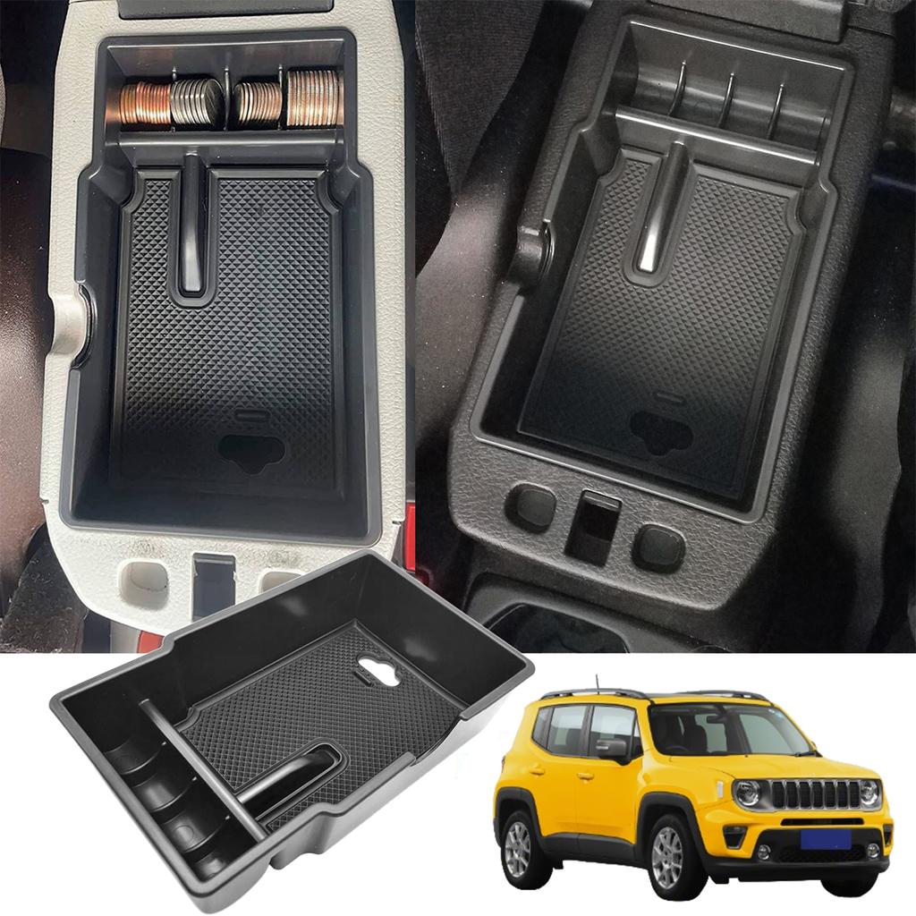 Center Console Glove Storage Tray Armrest Box Organizer for Jeep Renegade 2015 2016 2017 2018 2019 2020 Car Interior Accessories