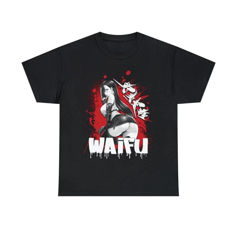 Unisex FFVII Tifa Waifu Material Anime Unisex TShirt Unisexga Gaming Shirt S
