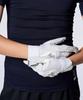 UA Clean Up Batting Gloves Silver YLG [Under Armour] White/Metallic Silver/Metallic