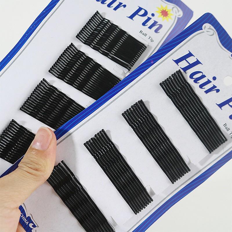 Korean Style Black Metal Hairpins - Thin, Small Clips for All Hairstyles