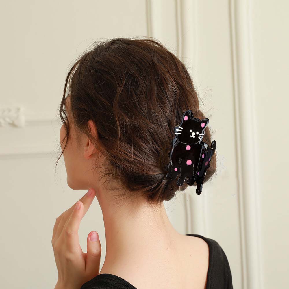 Sweet Chick Shark Clip Acetic Acid Animal Hair Clip Fashion Acetate Cat Hair Claw Daily