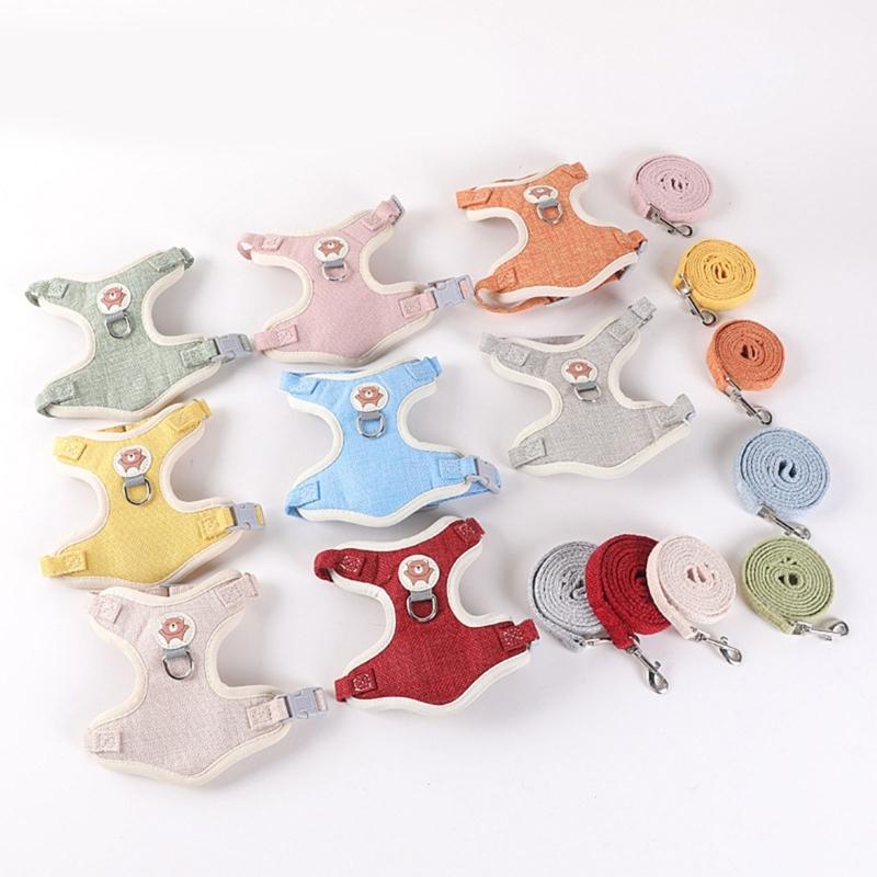 Cat Chest Back Harness Leash Adjustable Length Pet Traction Cat Dog Traction Rope Collar Cat Supplies Pet Harness Belt