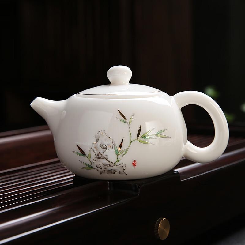 Mutton-fat Jade Porcelain Xishi Teapot