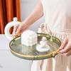 Thickened Tea Cup Storage Plate Removable Handle Living Room Fruit Tray Aromatherapy Tray  Coffee