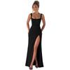 European and American Women's Clothing Light Luxury Evening Dress Long Dress Summer New Sexy Backless Suspender High Split Dress