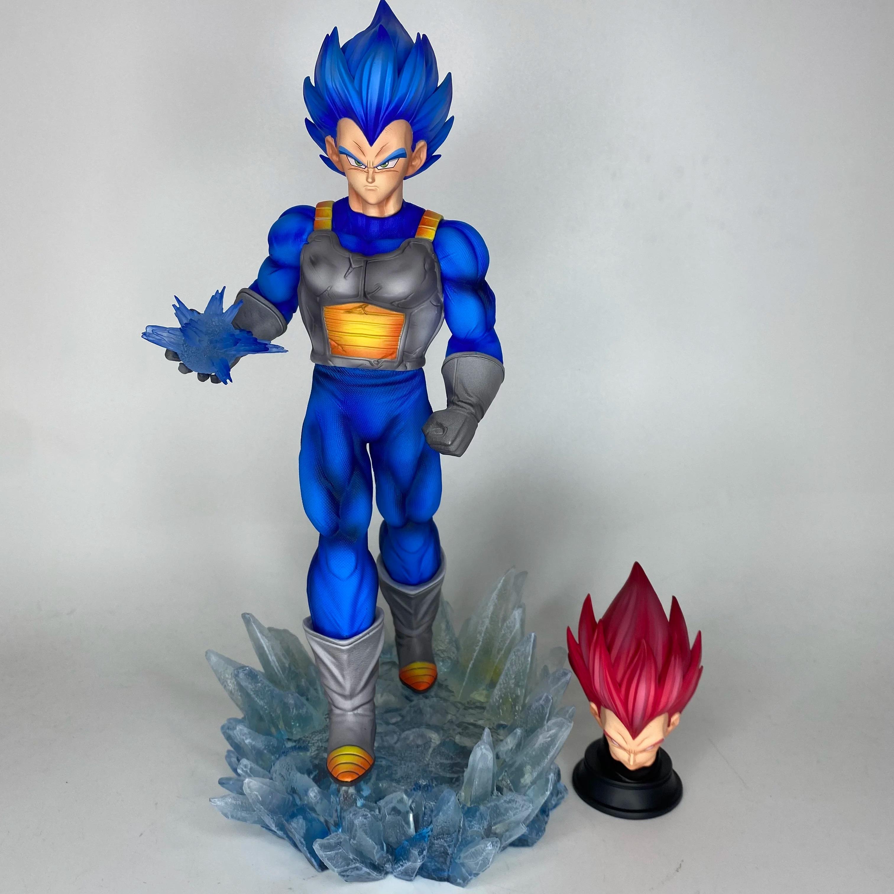 JT Studio Fully Painted Dragon Ball Handmade Super Saiyan Super Blue Vegeta Anime Model Ornament