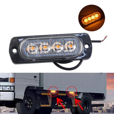 4Leds Car Light Grill Light Car Truck Trailer Beacon Lamp LED Side Light