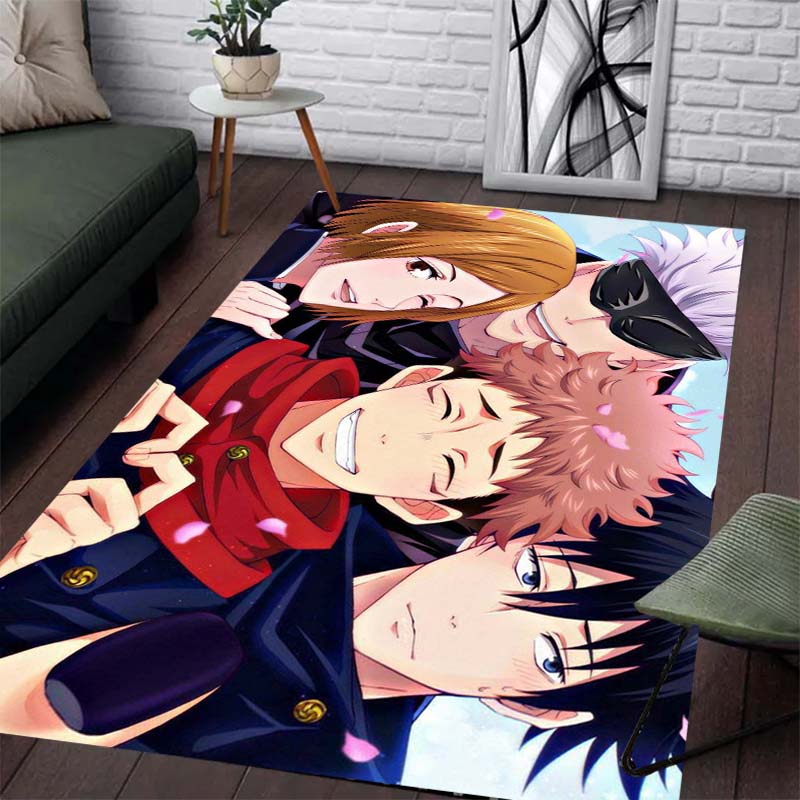 Tappeto con Bellissimo Motivo Jujutsu Kaisen - Tappeto Antiscivolo per Cucina e Esterno, Decorazione per la Casa e la Camera da Letto, Regalo di Compleanno
