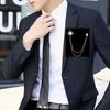 Metal Star Rhinestone Brooches Tassel Chain Crystal Lapel Pins Suit Coat Pin  Jewelry Accessories