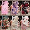 Funda For Samsung Galaxy S25 Ultra Cases Clear Soft Silicone Butterfly Flower Coque For Samsung S25Ultra S24 Ultra Phone Case
